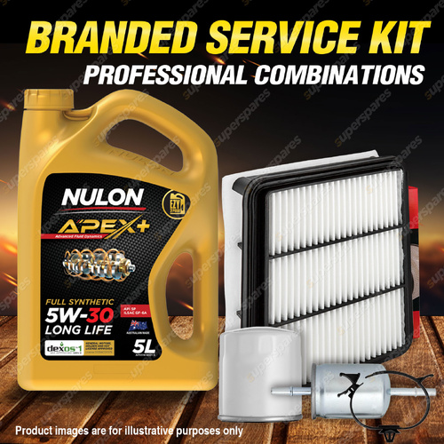 Ryco Oil Air Fuel Filter 5L APX5W30D1 Service Kit for Holden Rodeo RA 2.4L 4Cyl