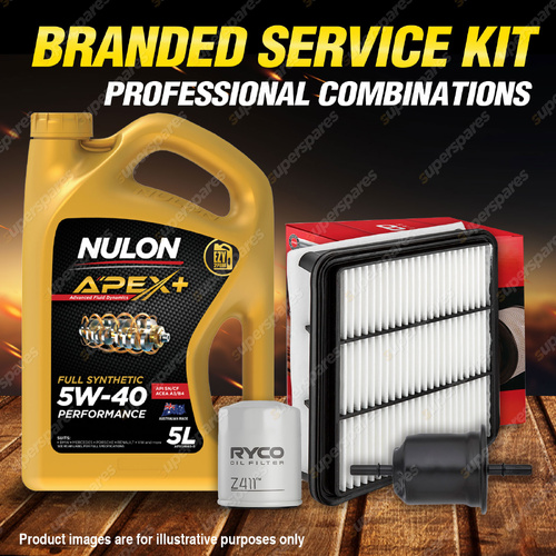 Ryco Oil Air Fuel Filter 5L APX5W40 Service Kit for Mitsubishi Triton ML MN 2.4