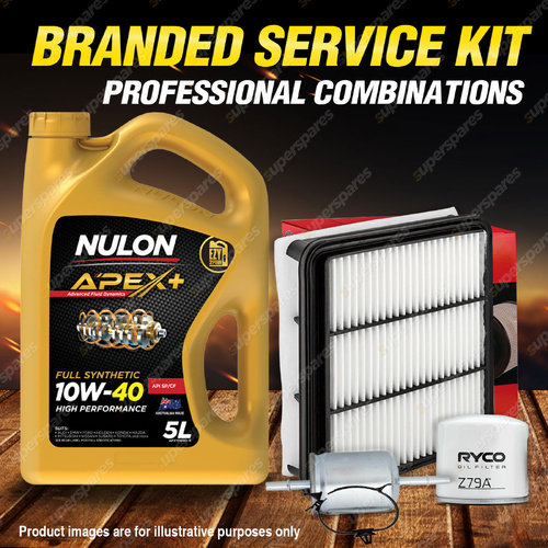 Ryco Oil Air Fuel Filter 5L APX10W40 Oil Service Kit for Holden Rodeo RA 3.5L V6