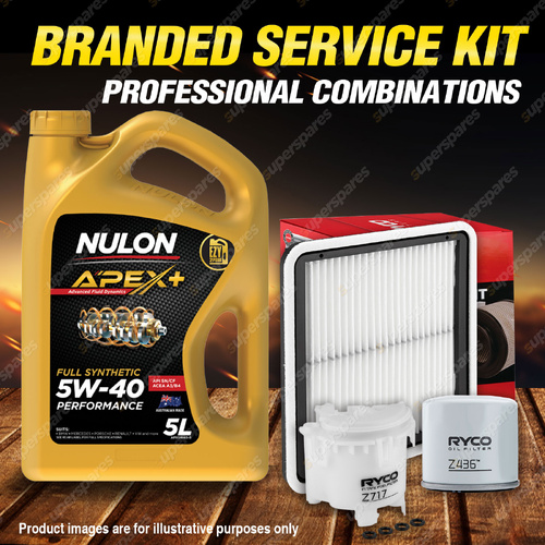 Ryco Oil Air Fuel Filter 5L APX5W40 Service Kit for Subaru Impreza GHE GRF 2.5
