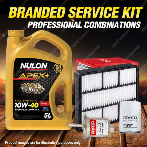 Ryco Oil Air Fuel Filter 5L APX10W40 Service Kit for Mitsubishi Verada KL 3.5L
