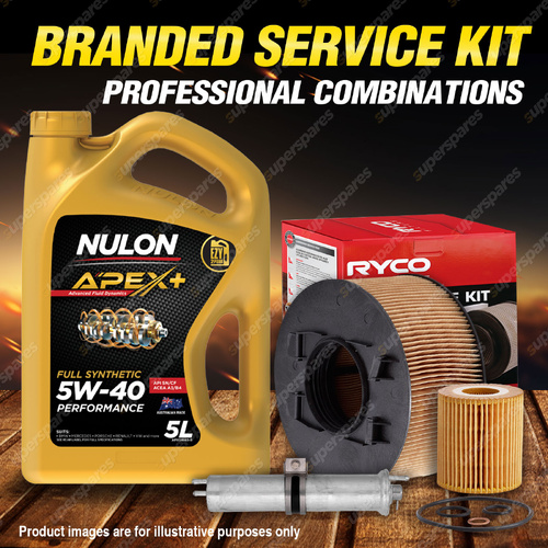 Ryco Oil Air Fuel Filter 5L APX5W40 Oil Service Kit for BMW 316Ti 318i 318Ti E46