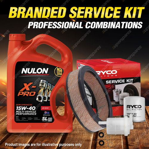 Ryco Oil Air Fuel Filter 5L XPR15W40 Engine Oil for Mitsubishi Sigma GE GH GJ GK