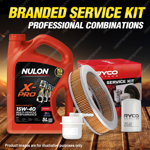 Ryco Oil Air Fuel Filter 5L XPR15W40 Oil Service Kit for Toyota Hilux YN56 YN58