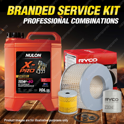 Ryco Oil Air Fuel Filter 10L XPRHD15W40 Oil Kit for Landcruiser HZJ 70 - 79 80