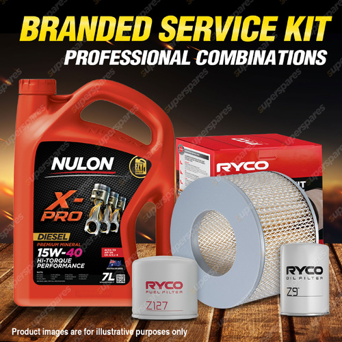 Ryco Oil Air Fuel Filter 7L XPRHD15W40 Engine Oil for Landcruiser BJ 40 42 70 73