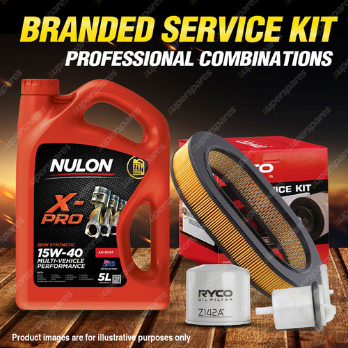 Ryco Oil Air Fuel Filter 5L XPR15W40 Oil Service Kit for Mitsubishi Nimbus UB UC
