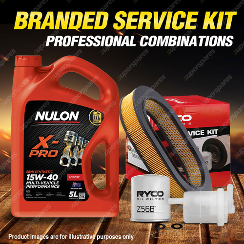 Ryco Oil Air Fuel Filter 5L XPR15W40 Service Kit for Mitsubishi Magna TM TN TP
