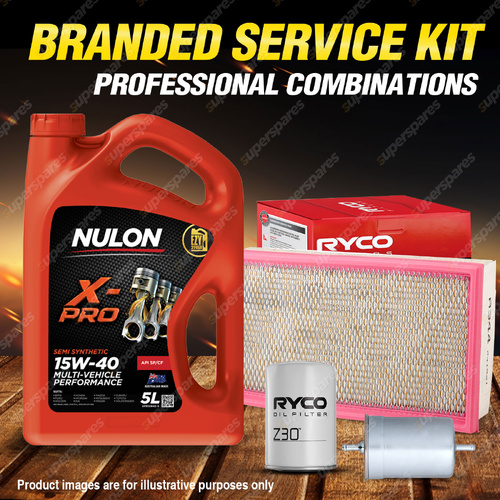 Ryco Oil Air Fuel Filter 5L XPR15W40 Service Kit for Holden Commodore VK 3.3L