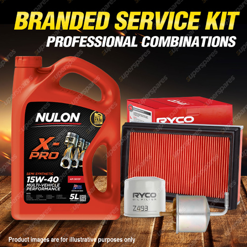 Ryco Oil Air Fuel Filter 5L XPR15W40 Service Kit for Subaru RX Turbo AC5 1.8L