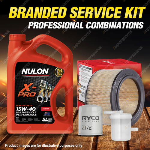 Ryco Oil Air Fuel Filter 5L XPR15W40 Oil Service Kit for Holden Drover QB 1.3L