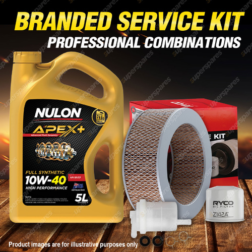 Ryco Oil Air Fuel Filter 5L APX10W40 Service Kit for Pajero NA NB NC ND Petrol