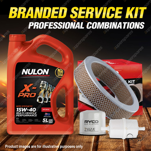 Ryco Oil Air Fuel Filter 5L XPR15W40 Service Kit for Holden Rodeo KB28 KB29 2.3