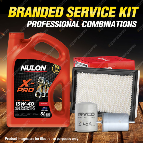 Ryco Oil Air Fuel Filter 5L XPR15W40 Oil Service Kit for Nissan Pintara TRX U12
