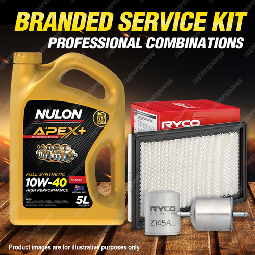 Ryco Oil Air Fuel Filter 5L APX10W40 Service Kit for Nissan Pathfinder D21 3.0