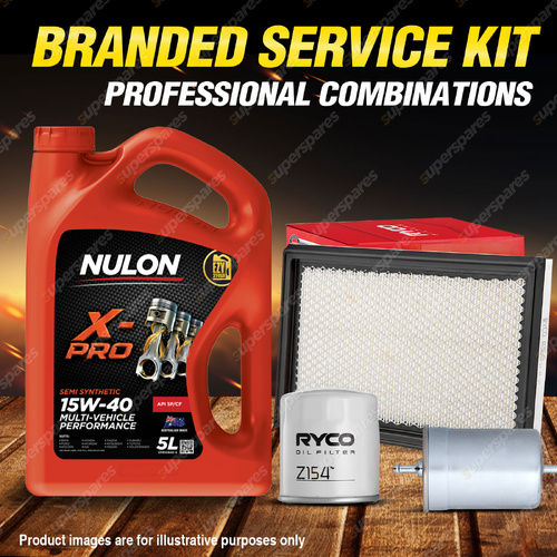 Ryco Oil Air Fuel Filter 5L XPR15W40 Service Kit for Holden Commodore VN 3.8 V6