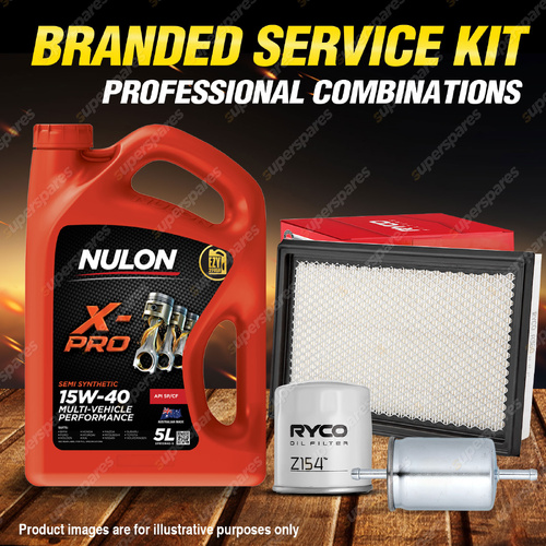 Ryco Oil Air Fuel Filter 5L XPR15W40 Oil Service Kit for Holden Calais VP VR VS