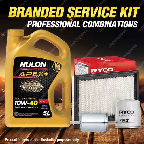 Ryco Oil Air Fuel Filter 5L APX10W40 Service Kit for Holden Commodore VP VR 3.8