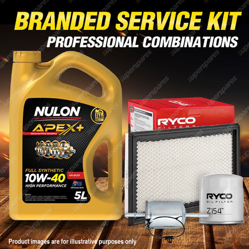 Ryco Oil Air Fuel Filter 5L APX10W40 Service Kit for Holden Commodore VT VX LPG