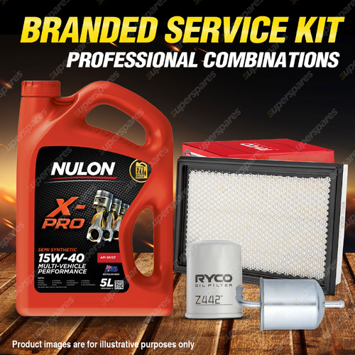 Ryco Oil Air Fuel Filter 5L XPR15W40 Service Kit for Nissan NX NX-R Coupe ABS