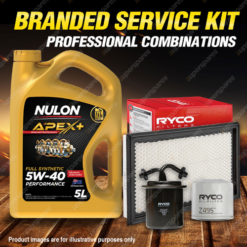 Ryco Oil Air Fuel Filter 5L APX5W40 Service Kit for Subaru Forester SF5 GT 2.0