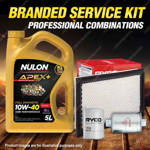 Ryco Oil Air Fuel Filter 5L APX10W40 Oil Service Kit for Ford Falcon EB ED 4.0L