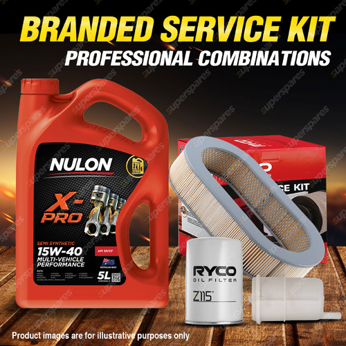 Ryco Oil Air Fuel Filter 5L XPR15W40 Oil Service Kit for Ford Maverick DA 4.2L