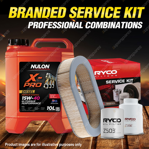 Ryco Oil Air Fuel Filter 10L XPRHD15W40 Service Kit for Nissan Patrol GU 4.2L D