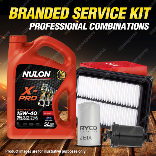 Ryco Oil Air Fuel Filter 5L XPR15W40 Service Kit for Toyota Cressida MX62 83-85