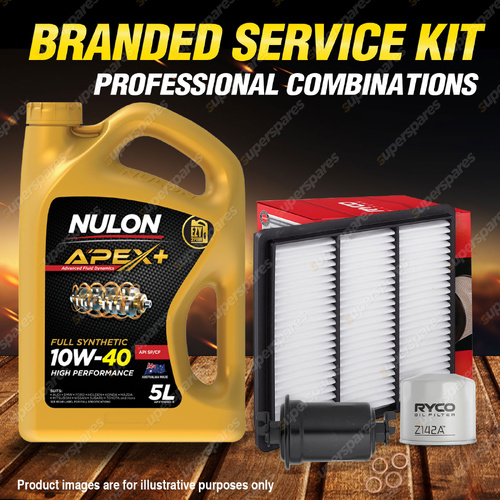 Ryco Oil Air Fuel Filter 5L APX10W40 Service Kit for Mitsubishi Triton MH MJ 3.0