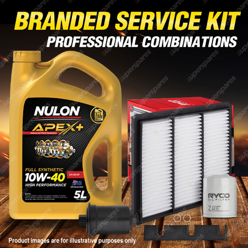 Ryco Oil Air Fuel Filter 5L APX10W40 Service Kit for Mitsubishi Express WA 2.4L