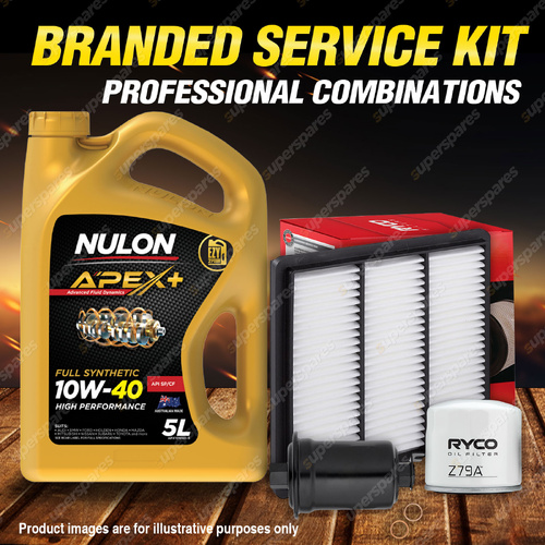 Ryco Oil Air Fuel Filter 5L APX10W40 Service Kit for Mitsubishi Pajero NJ NK 3.0