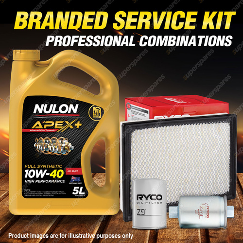 Ryco Oil Air Fuel Filter 5L APX10W40 Oil Service Kit for Ford Falcon EB ED EF EL
