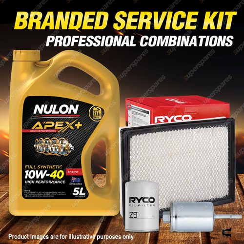 Ryco Oil Air Fuel Filter 5L APX10W40 Engine Oil Service Kit for Ford LTD AU 4.0L