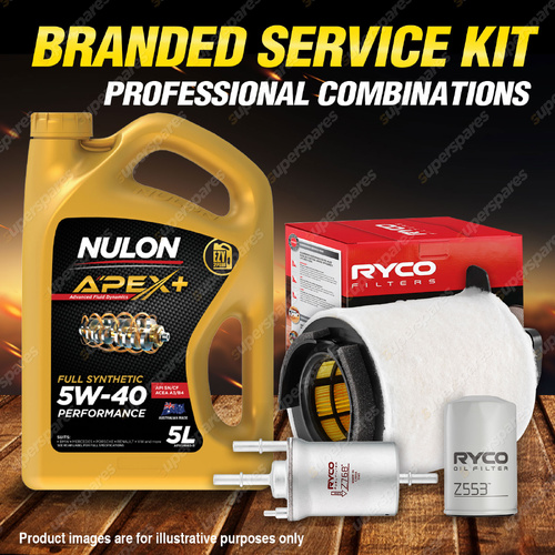 Ryco Oil Air Fuel Filter 5L APX5W40 Oil Service Kit for Volkswagen Golf 1K 1.6L