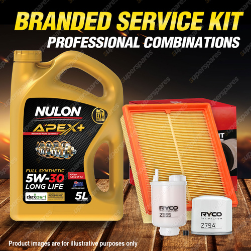 Ryco Oil Air Fuel Filter 5L APX5W30D1 Oil Service Kit for Hyundai Sonata NF 2.4L