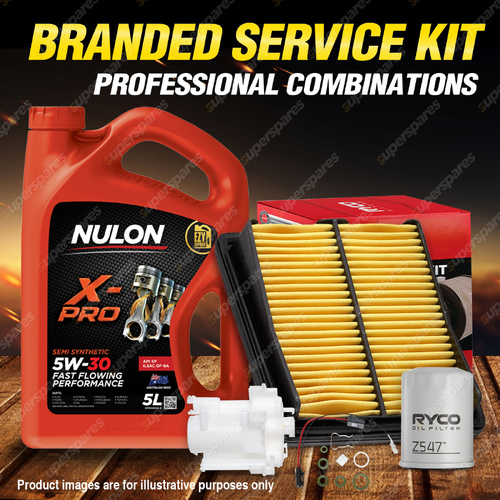 Ryco Oil Air Fuel Filter 5L XPR5W30 Eng. Oil Service Kit for Honda Jazz GD 04-06