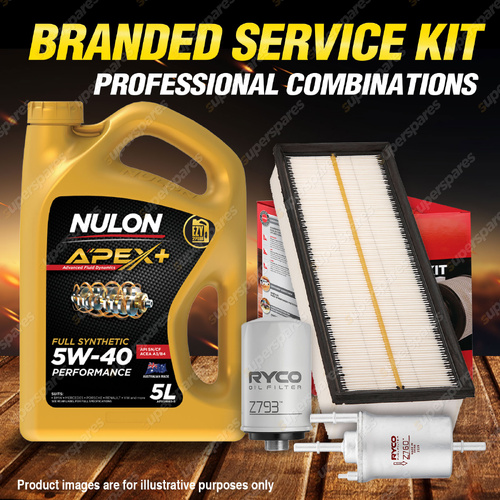 Ryco Oil Air Fuel Filter 5L APX5W40 Eng Oil Service Kit for Audi A3 8P 1.8L TFSi