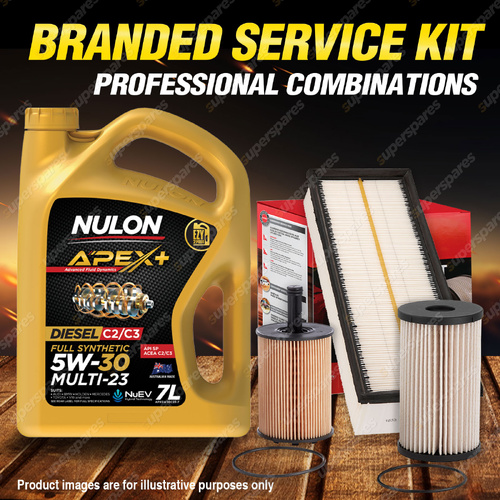 Ryco Oil Air Fuel Filter 7L APX5W30C23 Engine Oil for Volkswagen Caddy 2K 1.9 TD