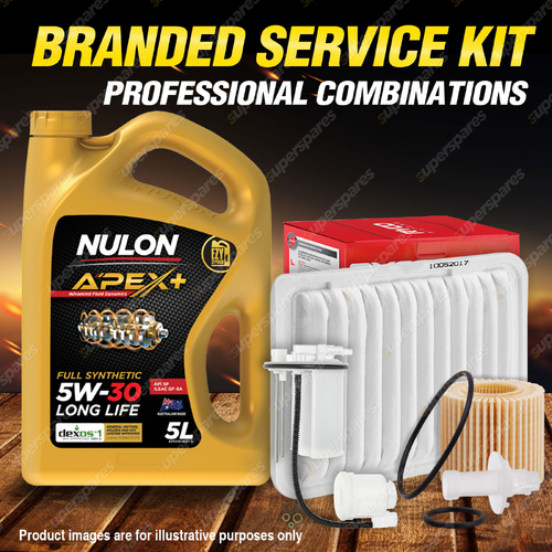 Ryco Oil Air Fuel Filter 5L APX5W30D1 Service Kit for Toyota Rav4 ZSA42R 2.0L