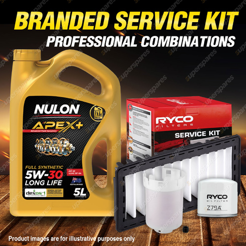 Ryco Oil Air Fuel Filter 5L APX5W30D1 Service Kit for Mitsubishi Colt RG Turbo