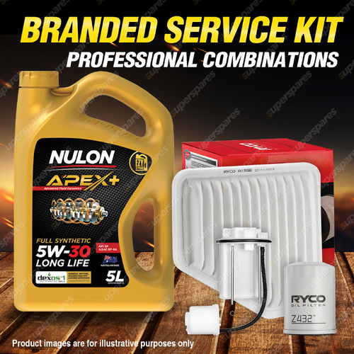 Ryco Oil Air Fuel Filter 5L APX5W30D1 Service Kit for Toyota Rav4 ACA33 ACA38R