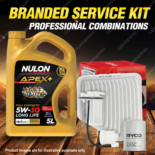 Ryco Oil Air Fuel Filter 5L APX5W30D1 Engine Oil for Toyota Rav4 ACA 33 38 09-13