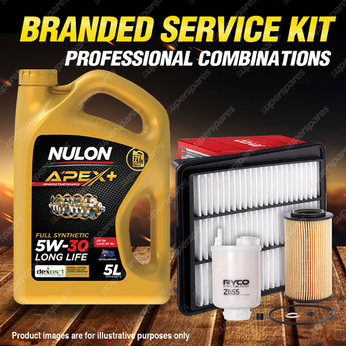 Ryco Oil Air Fuel Filter 5L APX5W30D1 Service Kit for Hyundai Sonata NF 3.3L V6