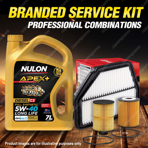 Ryco Oil Air Fuel Filter 7L APX5W40D2 Service Kit for Holden Captiva CG 2.0L TD