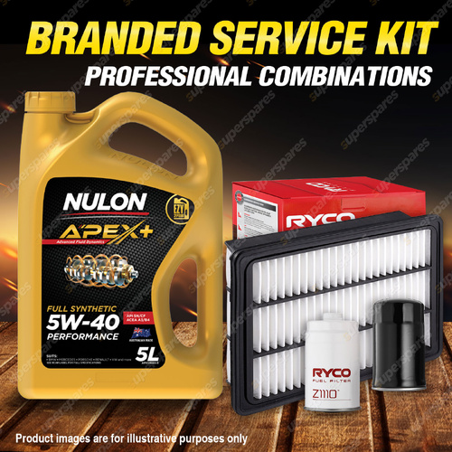 Ryco Oil Air Fuel Filter 5L APX5W40 Service Kit for Hyundai Santa Fe CM 06-09