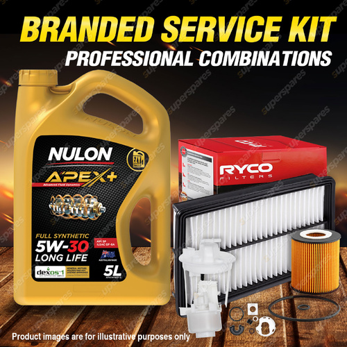 Ryco Oil Air Fuel Filter 5L APX5W30D1 Engine Oil Service Kit for Mazda 6 GG 2.3L