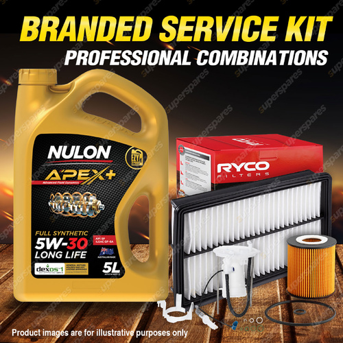Ryco Oil Air Fuel Filter 5L APX5W30D1 Eng Oil Service Kit for Mazda CX-7 ER 2.3L