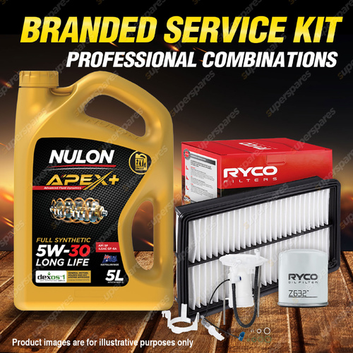 Ryco Oil Air Fuel Filter 5L APX5W30D1 Eng Oil Service Kit for Mazda CX-7 ER 2.5L