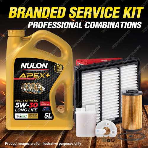 Ryco Oil Air Fuel Filter 5L APX5W30D1 Service Kit for Hyundai i30 FD 1.6L Petrol